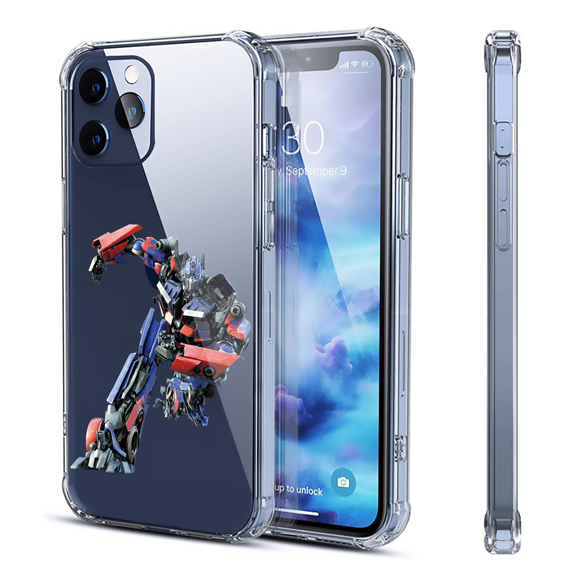 （画像用） Transformers トランスフォーマー 【iPhone 12シリーズ対応】透明スマホケース（クリアソフトケース）